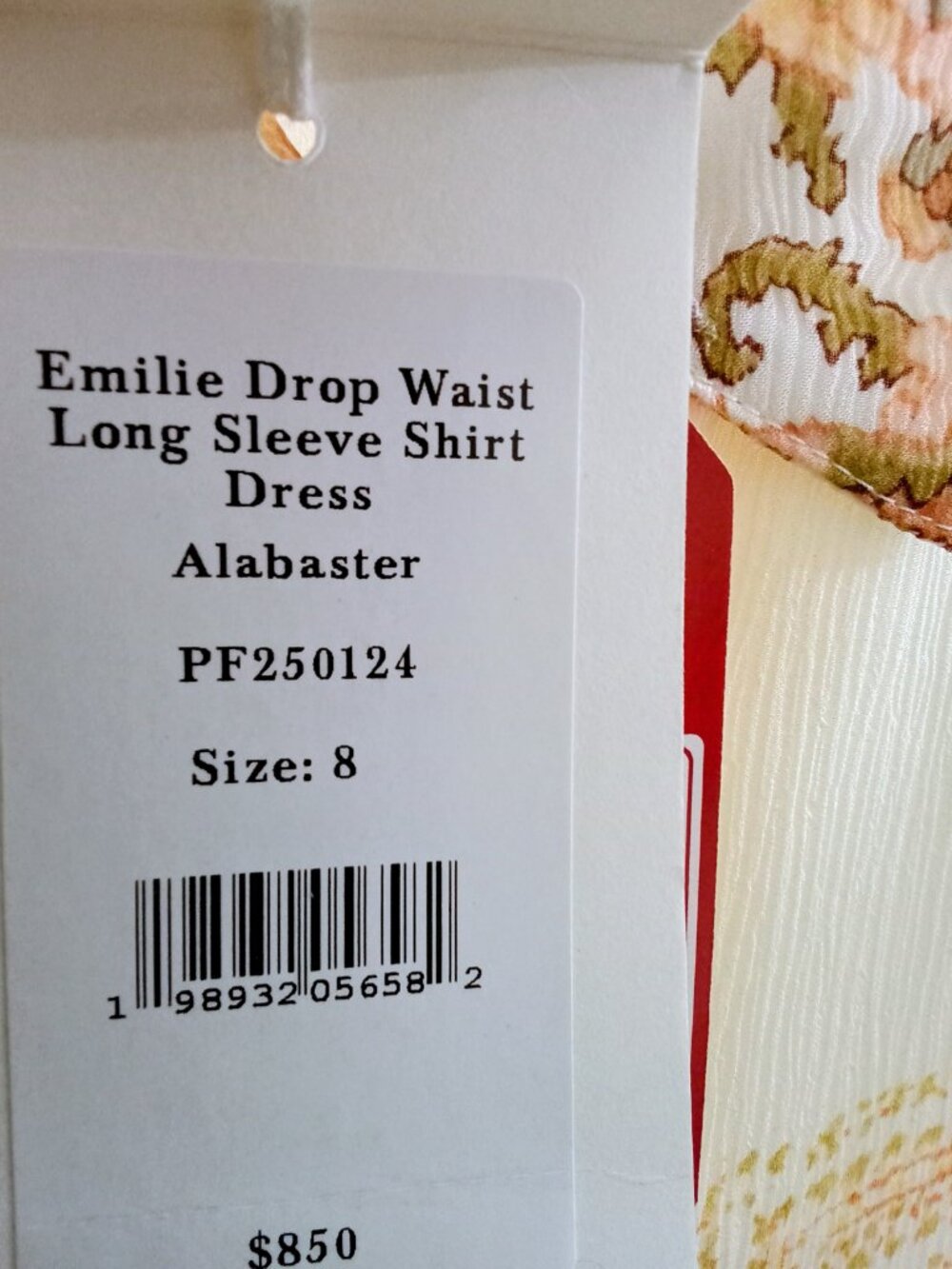 Ulla Johnson Emilie Drop Waist Long Sleeve Shirt Dress- Alabaster NWT - Picture 5 of 6